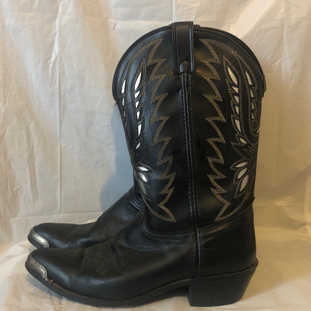 Laredo Ornate Leather Cowboy Boots Size 11 1/2 D Great Condition